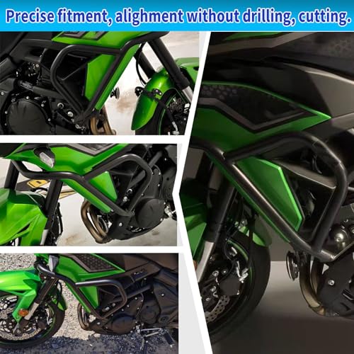 Motorcycle Accessories Frame Crash Bar Falling Protector for Ver-sys 650 Ver-sys650 KLE650 2022 2023 2024 Motorbike Highway Engine Guard Bumper, Black, MD-496-US