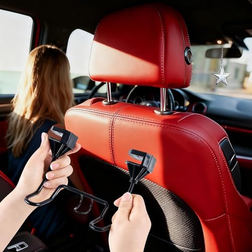 1 PCS Triple Hook Hard Hat Holder for Truck Seat Heavy Duty Metal Hard Hat Accessories Holder for Truck SUV Car Seat to Keep Helmet Safety Vest Bag Caps Car, Seat Back Hanger for Men Women - style: Triple Hook