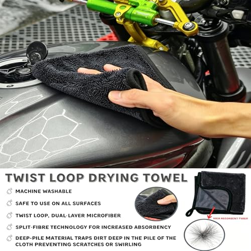 Sutekus 8Pcs Car Wheel Cleaning Kit, Tire & Rim Detailing Set with Hard Reach Bendable and Stiff Tire Brushes, Microfiber Mitt & Towel for Car Motorcycle SUV