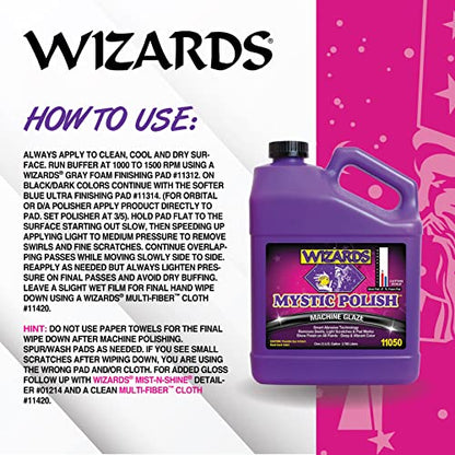 Wizards Motorcycle Cleaner Kit - 5 Piece Motorcycle Accessories Saddle Pack - Motorcycle Detailing Supplies - Bike Surface Cleaner and Tire Cleaner - Powerful Stain Removal Kit With Tire Protectant