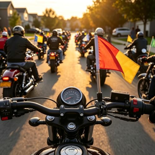 SHINEOFI Telescopic Motorcycle Flagpole Handlebar Mount Bracket 11.81In Stainless Steel Bike Flag Holder 2 Pack Adjustable for Cycling Powersports Accessories
