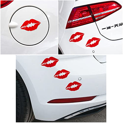 Keen Girls Night Out Red Lip Vinyl Decal Sticker，Cars Trucks Vans Walls Laptops ，Lips Kiss Mouth Vinyl Decal Sticker Car Window 15 pcs RED