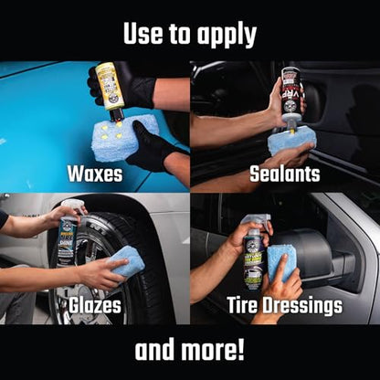 Chemical Guys Premium Grade Microfiber Applicators, 4-Pack - Soft, Scratch-Free Application for Waxes, Sealants, Glazes, and Dressings