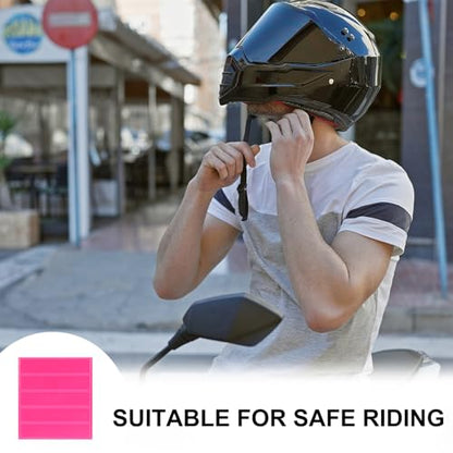 Generic Reflective Stickers, Waterproof Adhesive Night Warning Sticker 4.5" x 1" High Visibility Safety Reflector Tape Strips for Backpacks Bikes Helmets (Pink, Pack of 2)