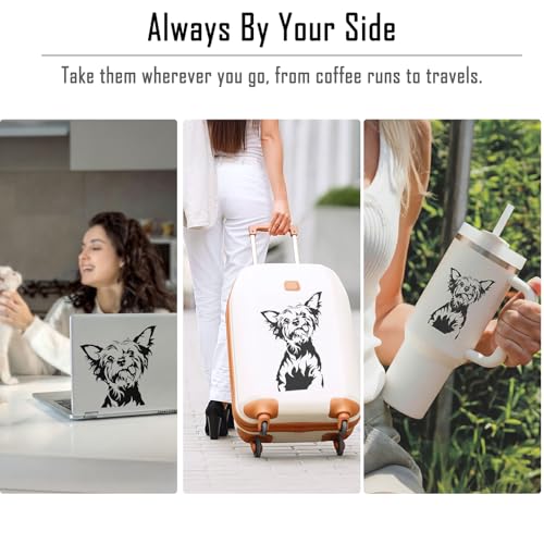 Custom Stickers from Your Pet Photo - Personalized Line Art Silhouette Decal for Dog & Cat - Waterproof & UV Resistant Vinyl Decals for Cars, Motorcycles, Trucks & Laptops - Pet Memorial Gift