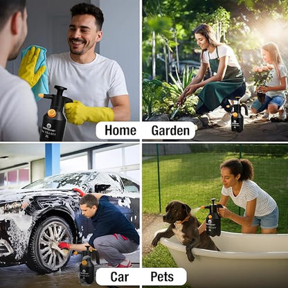 Premium 2L Handheld Pump Sprayer Adjustable Watering Nozzle Continuous Spray Bottle for Gardening and Household Cleaning – Heavy Duty Chemical Resistant