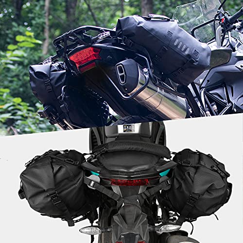 Rhinowalk Motorcycle Saddle Bags Waterproof Motorbike Panniers Motor Side Bag 28L (14L*2) Powersports Saddle Bag for Most Motorcycles Black, 1 Pair - size: 28L