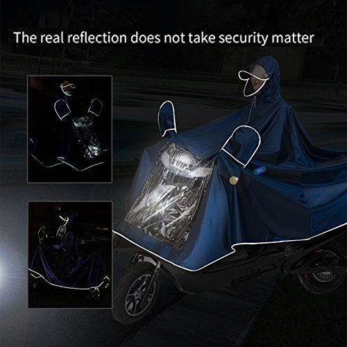 Unisex Adult Poncho Waterproof Rain Poncho Outdoors Bike Ebike Motorcycle Scooter Cycling Jacket Raincoat Cape Rain Cover - color: Royal Blue