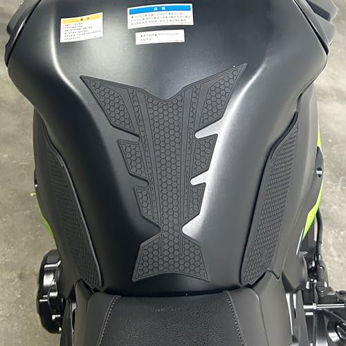 Motorcycle Tank Grip Protector Pads, Anti-Slip Honeycomb Design, Compatible with Suitable for Kawasaki Z900 2017-2025 (black) - color: black