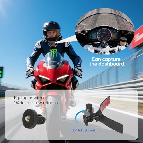 Suptig Helmet Chin Mount Helmet Mount for Gopro Mission 1 Pro Gopro Hero 13 12 11 10 9 8 Insta360 X5 X4 DJI Osmo 6 5 Pro 4 3 Action Camera, Bike Holder Mount, Motorcycle Helmet Chin Mount(2 Pack)