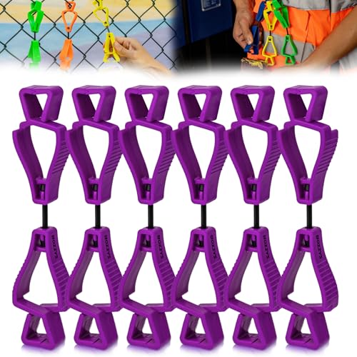 Glove Clips for Work Glove Holders - color: Double Zclip-purple Bd-aj128-6pcs