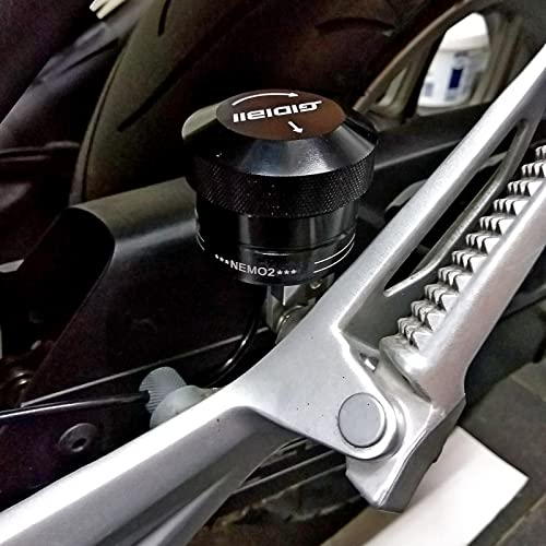 Universal Motorcycle Chain Oiler Lubricator Oiler Auto Hand Control Motorbike Oil Cup Part (Black) - color: Black