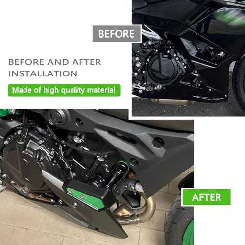 for NINJA500 Z500 SE Ninja 500 z500 se 2024 2025 2026 Accessories Engine Anti-Fall Protection Cover Motorcycle Body Anti-Fall Block Side Cover Protection Frame Slider Impact Engine Drop pad (Red) - color: Red