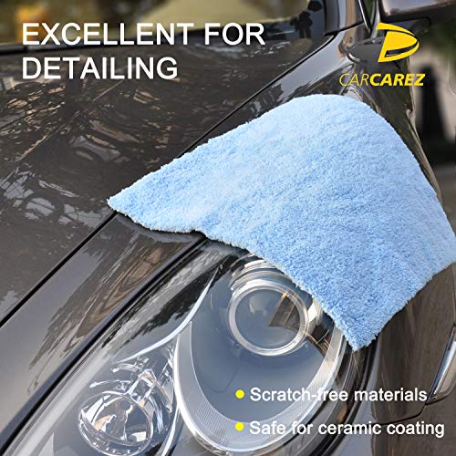 CARCAREZ Microfiber Towels for Cars, Car Drying Wash Detailing Towel with Plush Edgeless Microfiber Cloth (Multi) - color: Multicolor