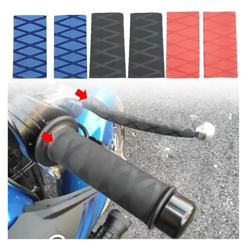 Non Slip Motorcycle Handlebar Grips Heat Shrinkable Rubber Cover Universal Fit for Scooter Moped Handlebar Tuning Accessories - color: Blue