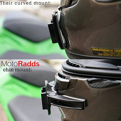 Universal Motorcycle Helmet Camera Mount, Snowmobile, Full Face Helmet Chin Mount for GoPro Compatible with Shoei, Ruroc, HJC, and More
