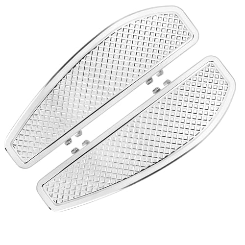 Chrome Driver Rider Anti-Slip Extended Floorboards Foot board for Harley Davidson Touring/Road King/Road Glide/Street Glide/Electra Glide/Ultra 1986-2025, Softail 1986-2017 Models - color: Driver Floor Board-Chrome