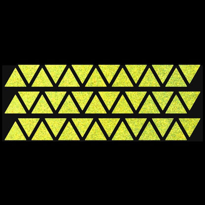 LiteMark Reflective Triangle Sticker for Bike, Helmet, Lemon Yellow, 1 Inch - Pack of 42 Pcs - color: Lemon Yellow