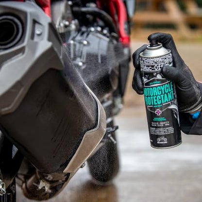 Muc-Off Motorcycle Waterless Wash & Protectant Kit - Motorcycle Cleaning Kit, Motorcycle Detailing Kit - Includes Waterless Wash and Protection Spray