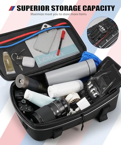 NICECNC Motorcycle Top Case Bag 20L Expandable, Multifunctional Motorcycle Luggage Tool Bag Compatible with BMW R1250GS R1200GS Adventure 2007-2013, R1200GS LC 2013-2017, F650 700 750 800 850GS,1PCS - color: Black-Top Case Bag