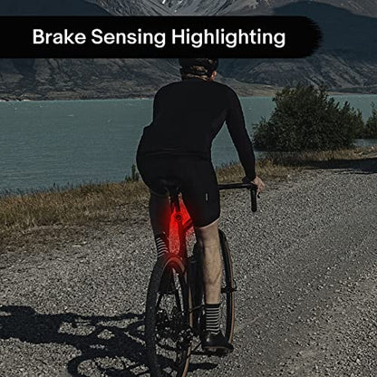 GREENCYCLE USB Charging 110dB Bike Alarm Wireless Vibration Motion Sensor with Taillight, Anti-Theft Bicycle Motorcycle Alarm with Remote, Waterproof, 1SET