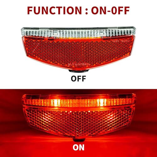 BV Bike Lights for Night Riding LED Bike Tail Light - Bicycle Light Battery-Powered/Rechargeable - Rear Bike Light Weather Resistant - Visible Up to 1500ft Bicycle Tail Light LED Bike Light - size: Rear Carrier Mount - A - Single