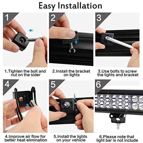 LED Light Bar Base Mounting Bracket Universal Adjustable Slide Mounting Brackets 2PCS Side Bracket Kit for Most Straight or Curved Light Bars from 4 inch up to 52 inch(Pack of 2) - size: Light Bar Adjust Bracket-Base