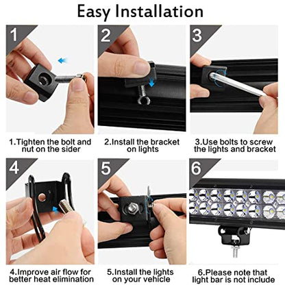 LED Light Bar Base Mounting Bracket Universal Adjustable Slide Mounting Brackets 2PCS Side Bracket Kit for Most Straight or Curved Light Bars from 4 inch up to 52 inch(Pack of 2) - size: Light Bar Adjust Bracket-Base