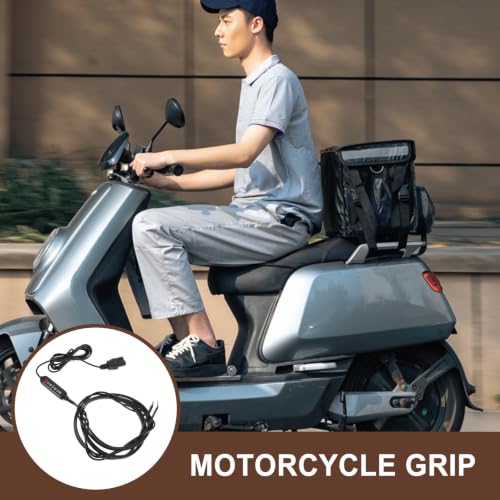Heated Motorcycle Grip Covers Universal Splashproof PVC Heated Hand Grips for Motorcycles and Electric Bikes ATV Hand Warmer Accessory
