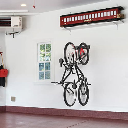 Ultrawall Bike Rack, Garage Bike Rack Wall Mount for 2 Bicycle and 1 Helmet, Heavy Duty Bike Storage for Home Space Saving Holds Up to 100lbs (Pack of 2) - size: 2 bike (Pack of 2)