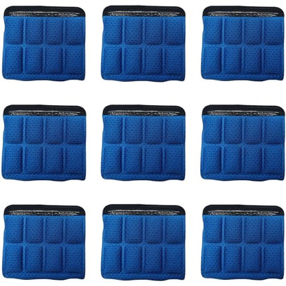 Helmet Chin Straps Jaw Pads Chin Pad Soft Foam Sponge Pad Strap Padding Replacement Lining Cushion Mat Liner Universal Fit for Cycling Bike Motorcycle Bicycle Riding - color: Blue 9PCS