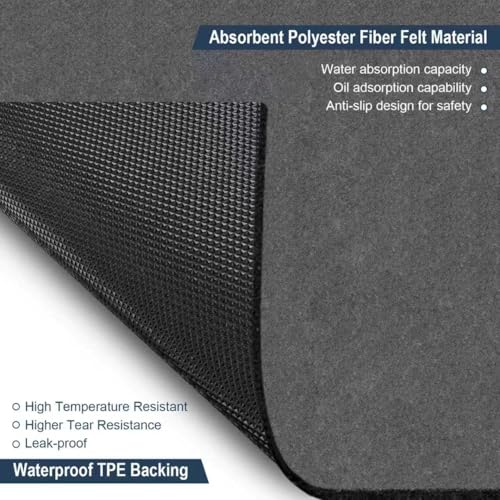 Oil Spill Mat 60"x72" Garage Floor Mat for Under Car,High Absorbent Oil Pad Maintenance Mat for Oil Change,Washable Reusable,Protect Garage Floor from Oil Drip,Waterproof TPE Backing Contain Liquid - size: Garage Floor Mat 5' x 6'-1PK