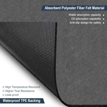 Oil Spill Mat 60"x72" Garage Floor Mat for Under Car,High Absorbent Oil Pad Maintenance Mat for Oil Change,Washable Reusable,Protect Garage Floor from Oil Drip,Waterproof TPE Backing Contain Liquid - size: Garage Floor Mat 5' x 6'-1PK