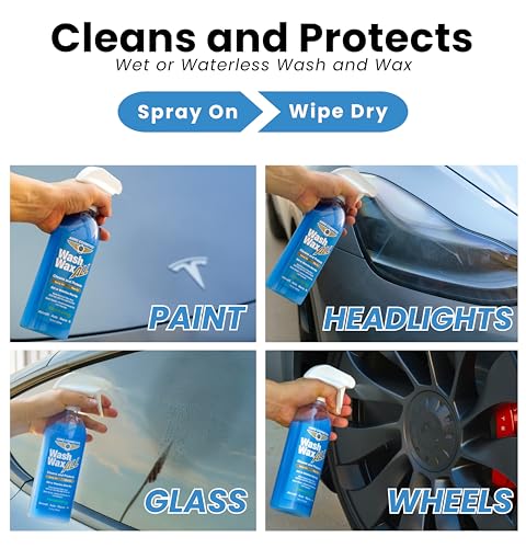 Wash Wax ALL Wet or Waterless Car Wash Wax 16 oz. Aircraft Quality for Your Car RV & Boat