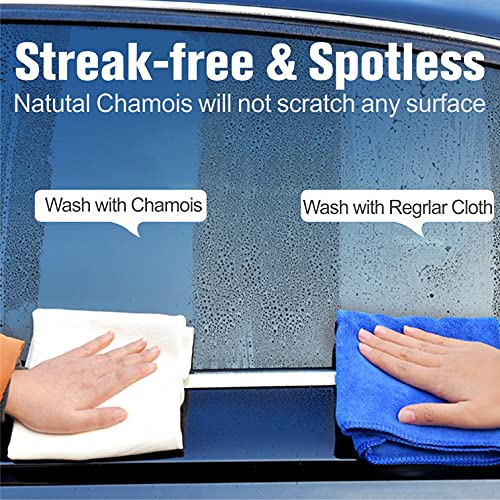 Absorber Towel for Car Chamois Drying Towe Cleaning Accessories, Leather Chamois Cloth Natural Shammy Drying Towel Dryer for Car Wash Care, Super Absorbent（3 Pack） - size: 26"L x 18"W