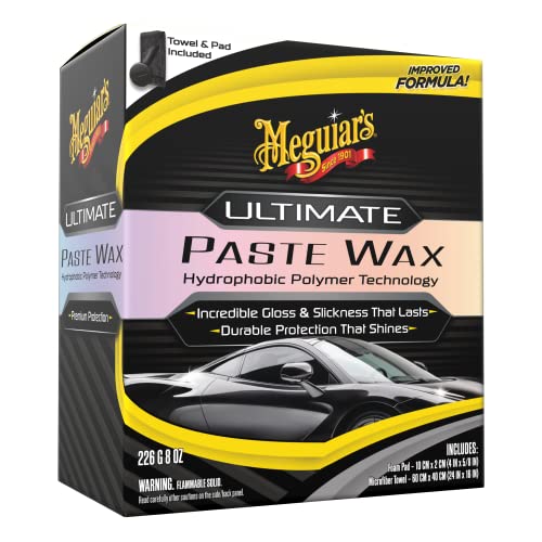 Meguiar's Ultimate Paste Wax - Long-Lasting, Easy to Use Synthetic Wax - 8oz - style: Paste Wax (new formula)