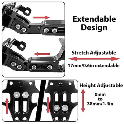 Sutekus Motorcycle License Plate Bracket License Plate Holder Mount Fender Eliminator Kit includes Plate Holder LED Light and Wrenches