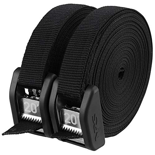 NRS 20' Buckle Bumper Strap Pair Stealth Black - color: Stealth Black, size: 20'