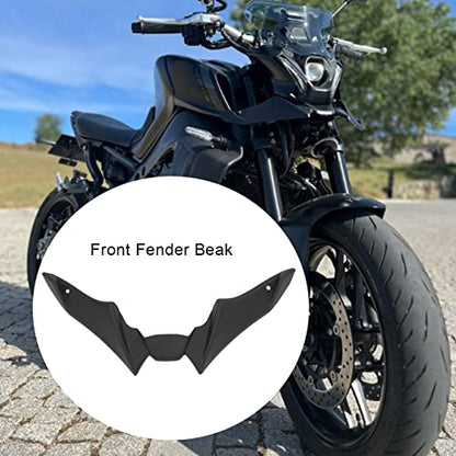 Aramox Front Beak Shockproof Motorcycle Aerodynamic Windshield Wing Cover Front Spoiler Winglet Aerodynamic Wing Kit Fit For MT?09 SP 2021 to 2023 (black) - color: black