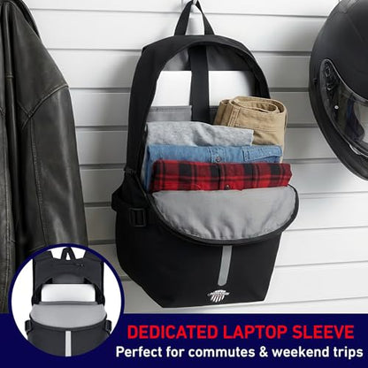 Nomad Motorcycle Backpack for Men/Women, Helmet/Laptop Luggage Bag Reflective Motorbike Riding Back Packs Lightweight Weekender Daily Travel Gear Bag Hiking Backpack for Camping, Sport, Gym, Cycling