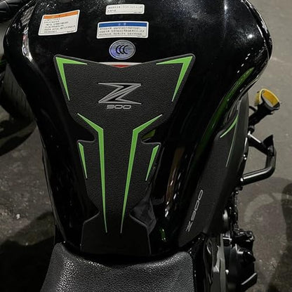 TZMAPU Compatible Kawasaki Z900 GasTank Pad,Motorcycle Tank Protector, Non-Slip Fuel Tank Stickers Kit Rubber Protective Pads (Black)