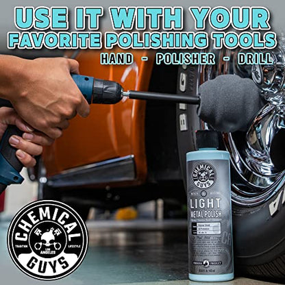 Chemical Guys SPI_404_16 Light Metal Polish (Works on Chrome, Stainless Steel, Aluminum & More), 16 fl oz - style: Light Metal Polish
