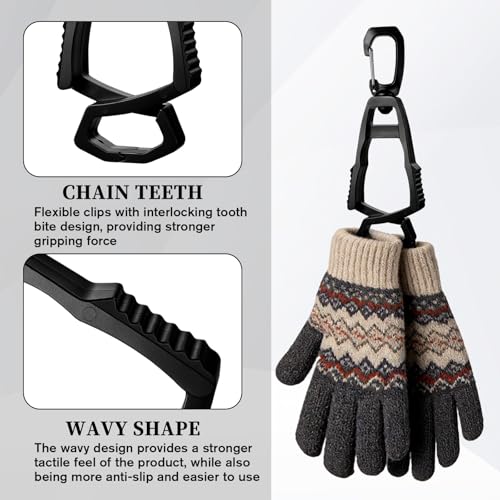 3Pcs Glove Clips for Work Glove Holders,Gloves Holder Clip Duty Belt Accessories, Belt Clip for Construction Worker Gloves Grabber Clips