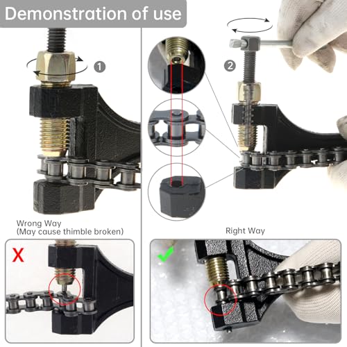 Windance Chain Breaker Removal Tool Kit with 15pcs Chain Master Connect Link Pins 420 428 530 for Motorcycle Dirt Bike Scooter Bicycle Tractor 4 Wheeler ATV 50cc 100cc 150cc