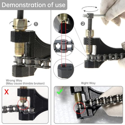 Windance Chain Breaker Removal Tool Kit with 15pcs Chain Master Connect Link Pins 420 428 530 for Motorcycle Dirt Bike Scooter Bicycle Tractor 4 Wheeler ATV 50cc 100cc 150cc