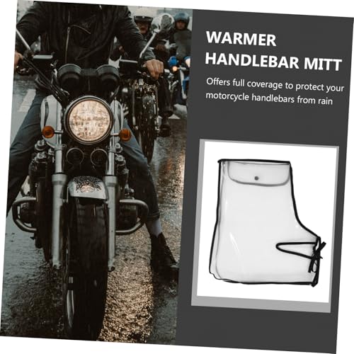 Happyyami Motorcycle Handlebar Gloves Windproof Waterproof Hand Warmer Mittens Oversized Design Easy Installation Protective Handlebar Cover for Cold Rainy Riding 15.74X11.81X1.57In