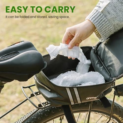 2PCS Motorcycle and Bicycle Cover - Transparent Waterproof + Secure Closure Design - Made of High-Strength Plastic, Lightweight and Portable, Effortless Quick Installation