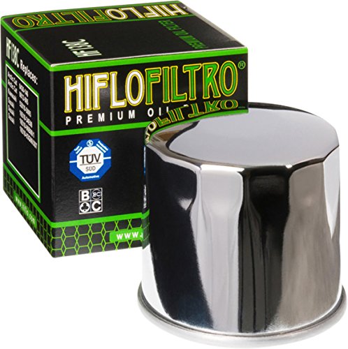 HiFloFiltro HF138C Chrome Standard Premium Oil Filter, Single - color: Chrome, size: Single, style: Standard