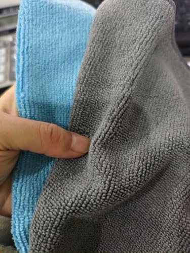 Microfiber Cleaning Cloth | Blue | 12 Pack | 16” x 16” | All Purpose Microfiber Towels - Clean, Dust, Polish, Scrub, Absorbent (Blue) - color: Blue
