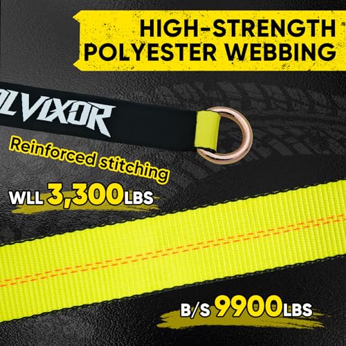 4 Pack Car Tie Down Straps for Trailers - 2" x 96" - 9900LBS Break Strength - Tire Ratchet Straps with Heavy Duty Chain Anchors for Hauling UTV, SUV, Truck, Any Cars - color: Yellow